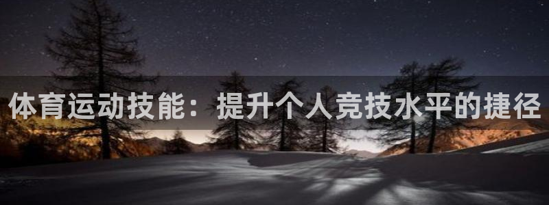 利记官网下载招商：体育运动技能：提升个人竞技水平的捷